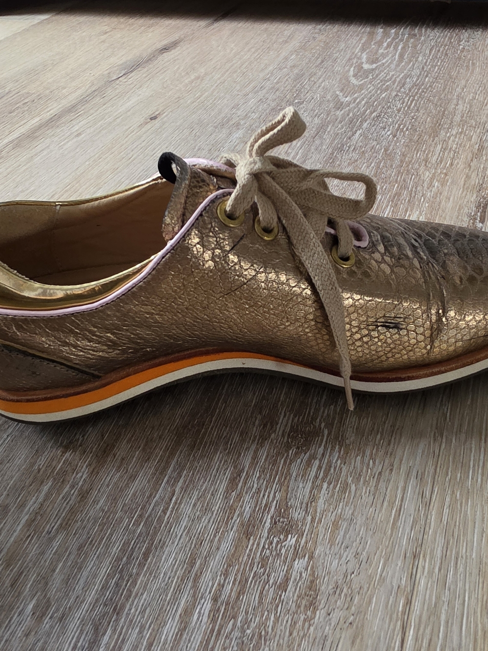 Royal Albartross Metallic Bronze Rose Gold Spikeless Golf Shoes EU 36.5 (US 6) - Picture 6 of 9
